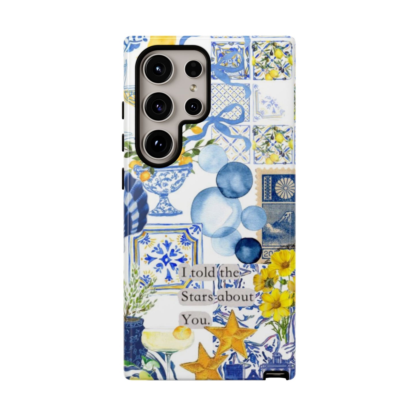 Lemon summertime collage Phone Case