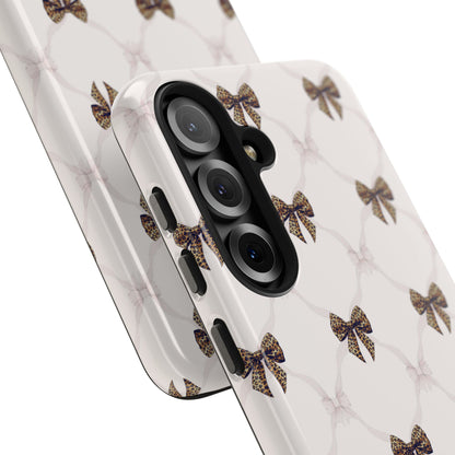 Chic Bow Pattern Phone Case | Elegant Clear Protective Case | Stylish iPhone & Samsung Cover