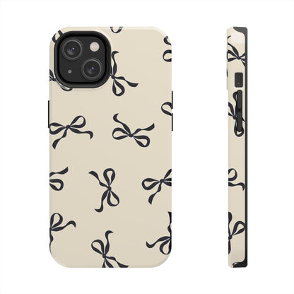 Beige and Black Bow Phone Case