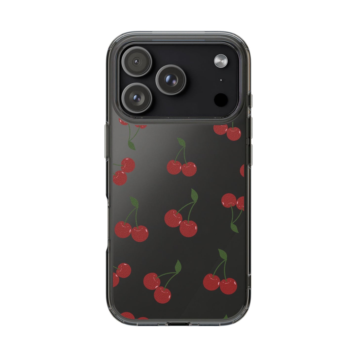 Random Cherry Pattern Clear Phone Case