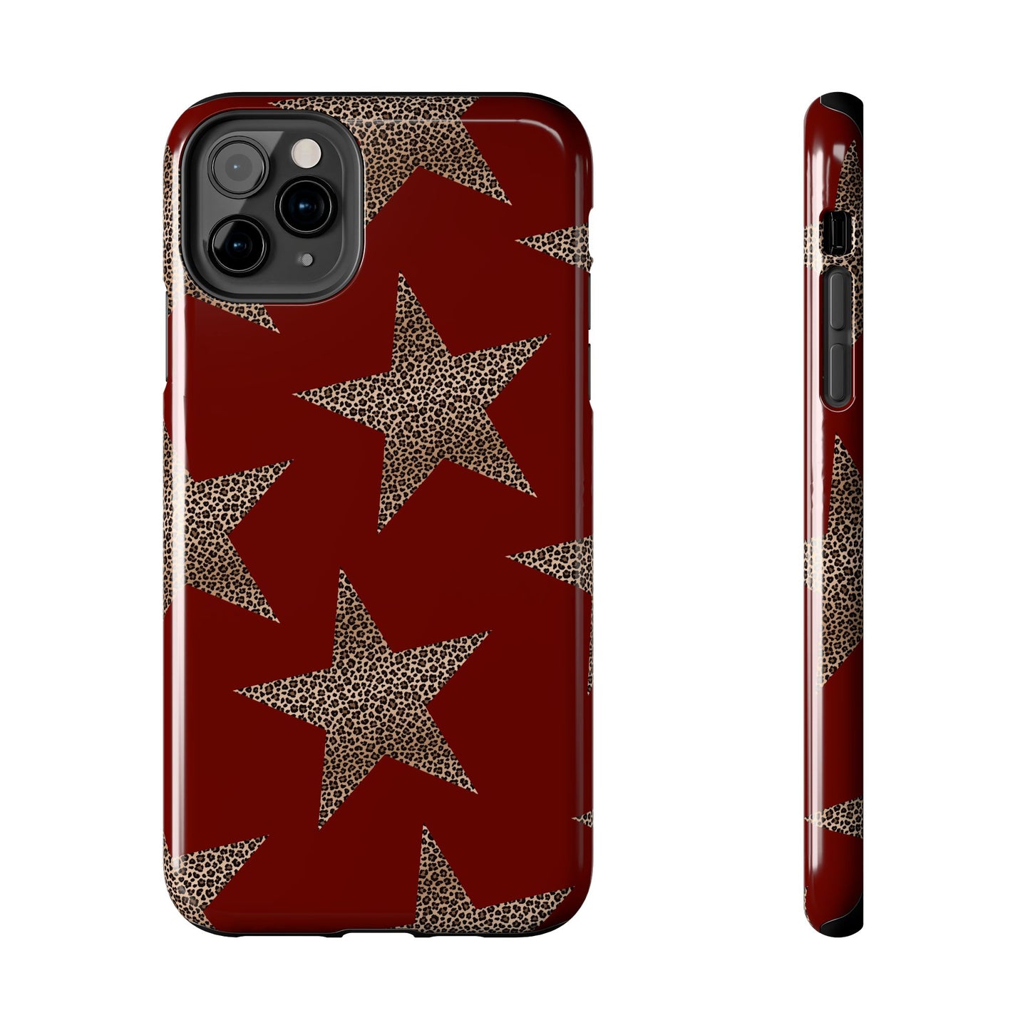 Leopard Star Luxe - Burgundy Edition | Aesthetic Coquette Phone Case for iPhone & Galaxy