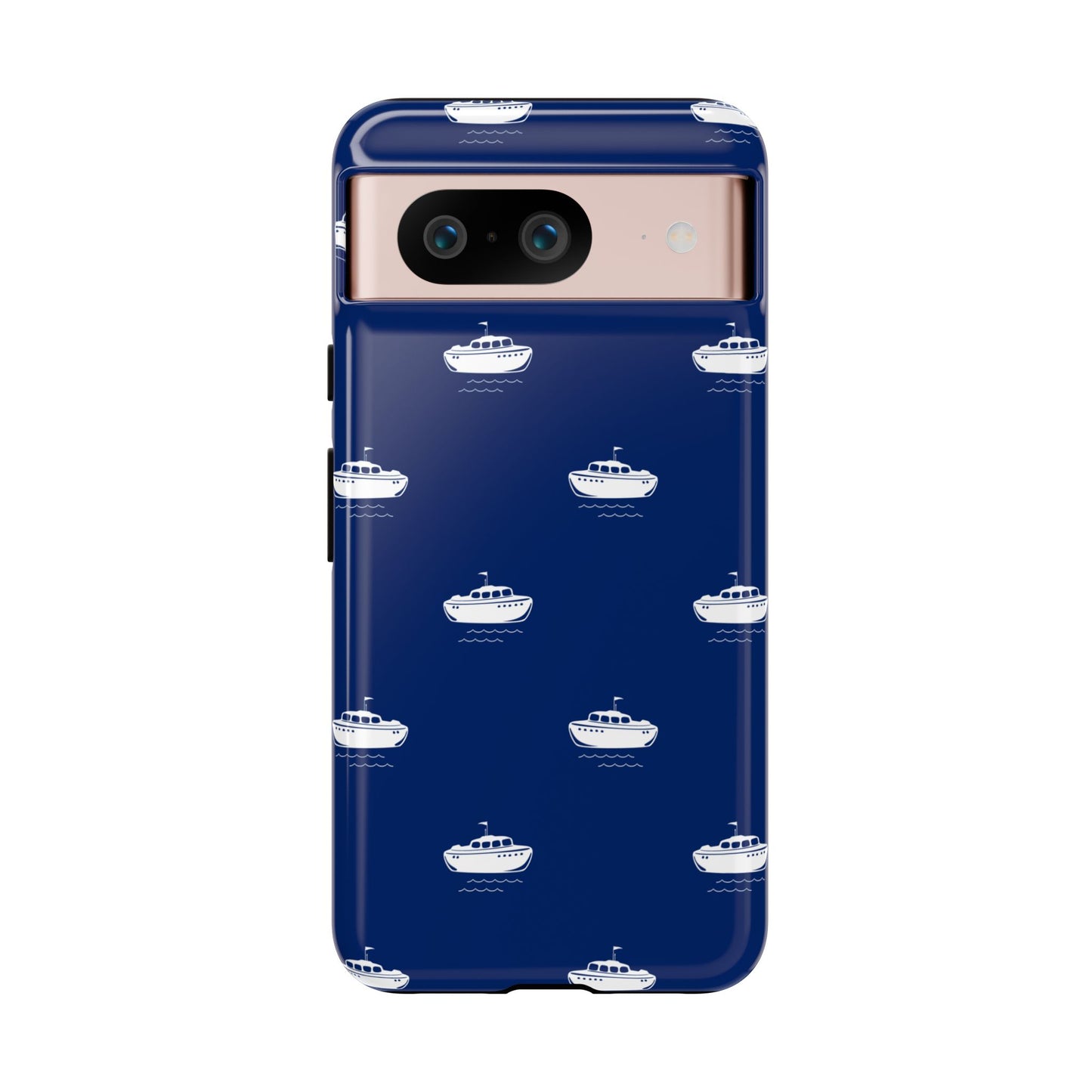 Blue Boat Phone Case – Calm Ocean Pattern for iPhone & Samsung, Durable & Stylish Protection - JGUS
