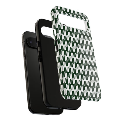 Green Harmony Geometric Phone Case – Durable, Slim, and MagSafe Compatible - JGUS