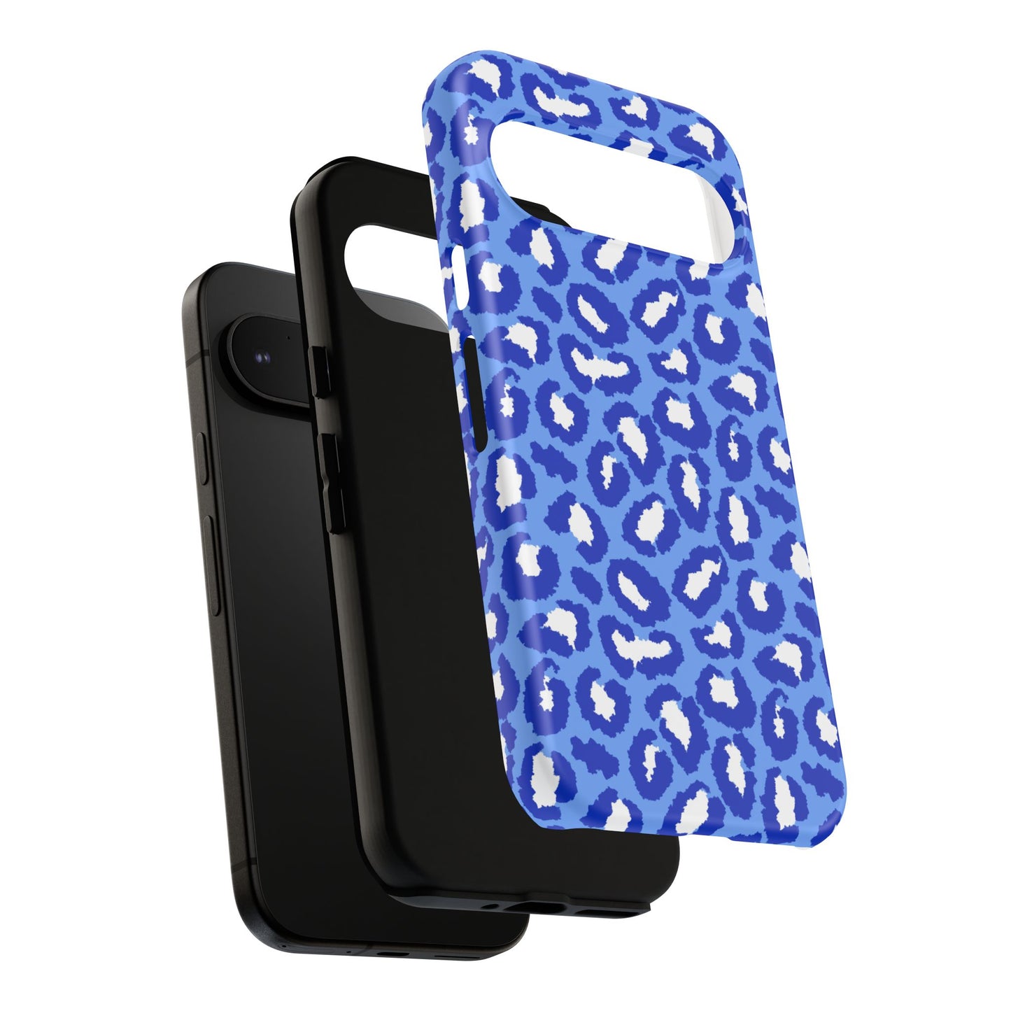 Leopard Vibes - Blue Edition Phone Case for iPhone & Samsung - Stylish & Durable Animal Print Case - JGUS