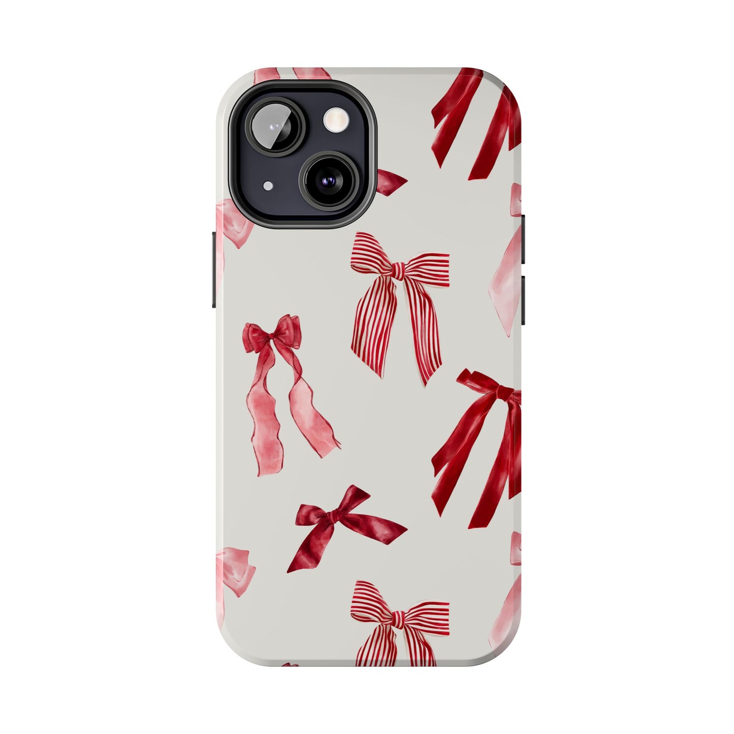 Burgundy Chic Bow Design Phone Case