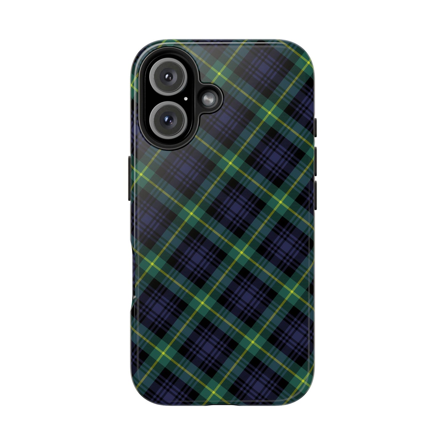 Jade Plaid Luxe Phone Case – Dual-Layer Protection for iPhone & Samsung