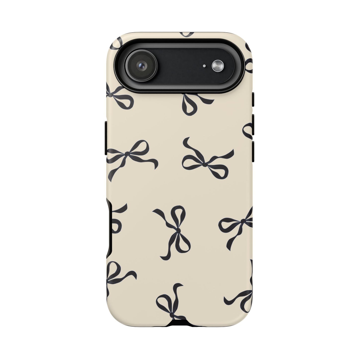 Beige and Black Bow Phone Case - JGUS