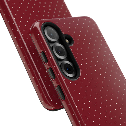 Burgundy  & White Dots Case - JGUS