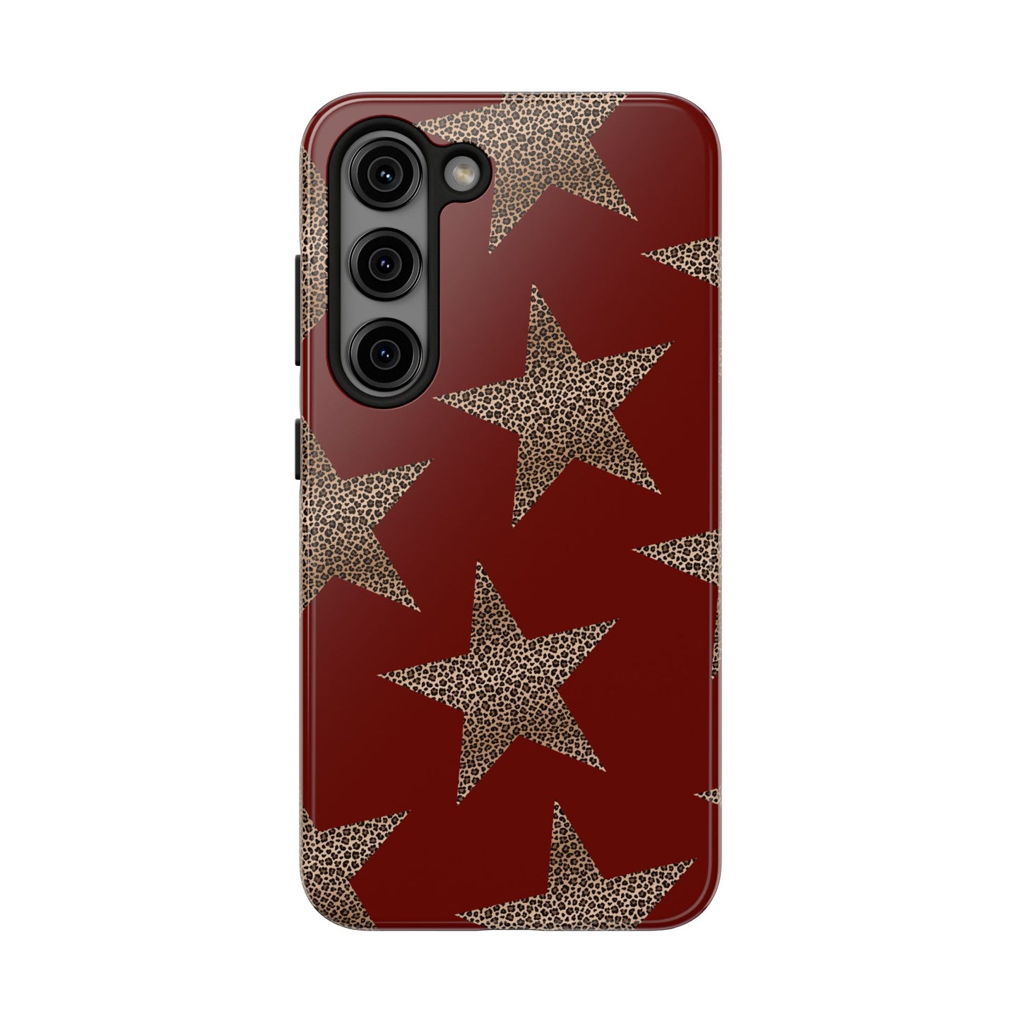 Leopard Star Luxe - Burgundy Edition | Aesthetic Coquette Phone Case for iPhone & Galaxy