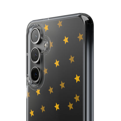 Yellow Stars Clear Phone Case – Stylish, Durable Protection