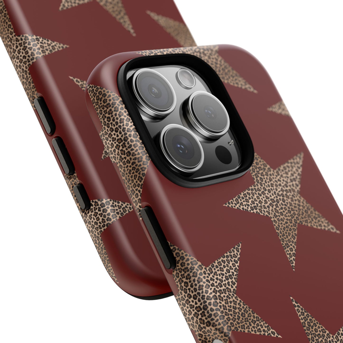 Leopard Star Luxe - Burgundy Edition | Aesthetic Coquette Phone Case for iPhone & Galaxy - JGUS