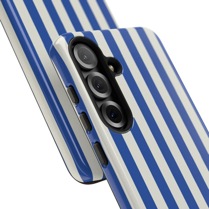 Title: Blue & White Stripe Phone Case – Classic Nautical Pattern for iPhone & Samsung - JGUS
