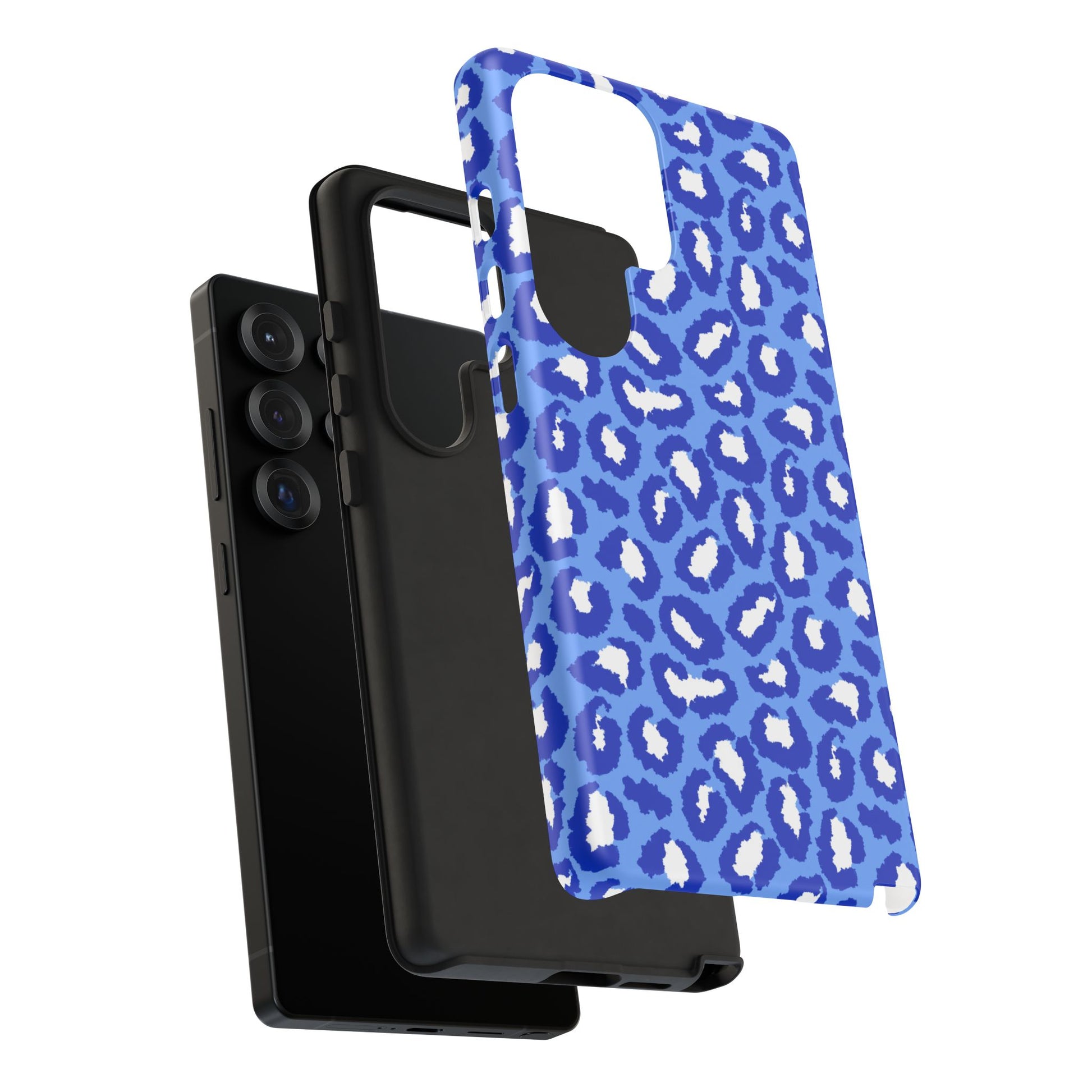 Leopard Vibes - Blue Edition Phone Case for iPhone & Samsung - Stylish & Durable Animal Print Case - JGUS