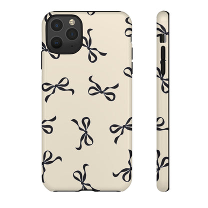 Beige and Black Bow Phone Case - JGUS