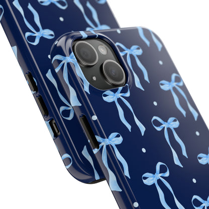 Bows and Blues Phone Case – Cute & Durable Bow Print Case for iPhone & Samsung