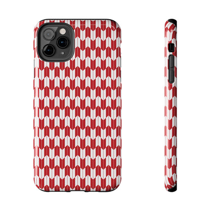 Red Harmony Geometric Phone Case – Durable, Slim, and MagSafe Compatible