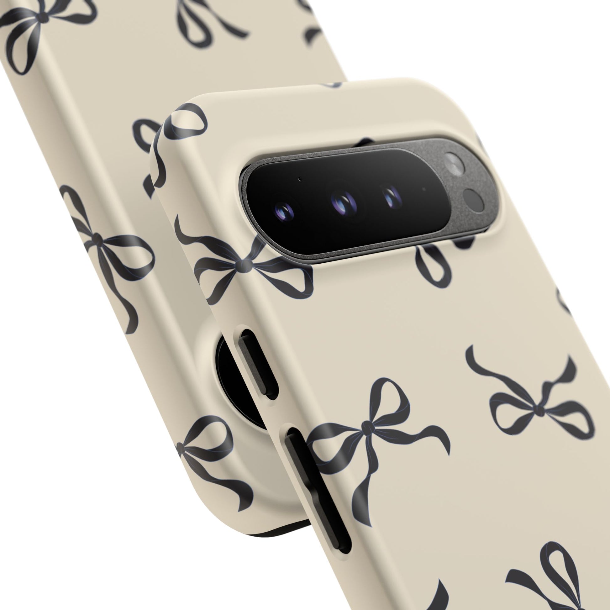 Beige and Black Bow Phone Case - JGUS