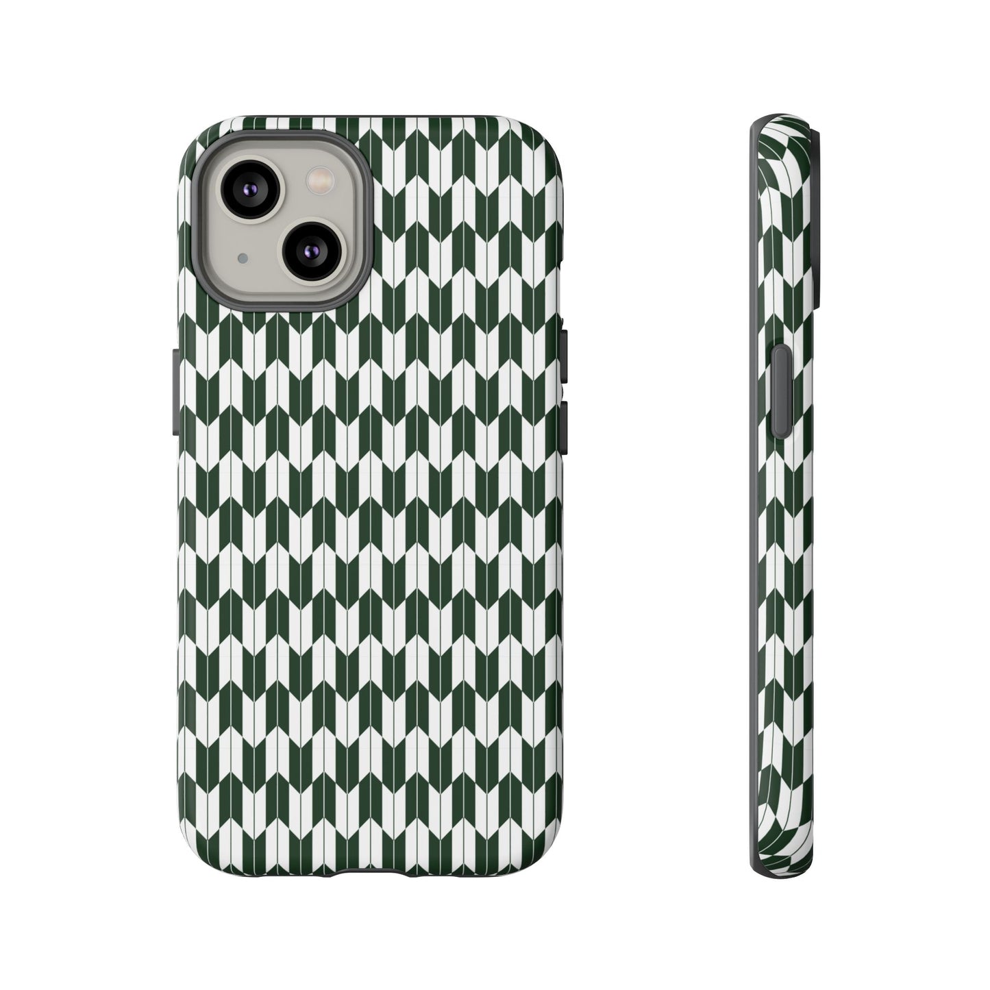 Green Harmony Geometric Phone Case – Durable, Slim, and MagSafe Compatible - JGUS
