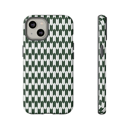 Green Harmony Geometric Phone Case – Durable, Slim, and MagSafe Compatible - JGUS