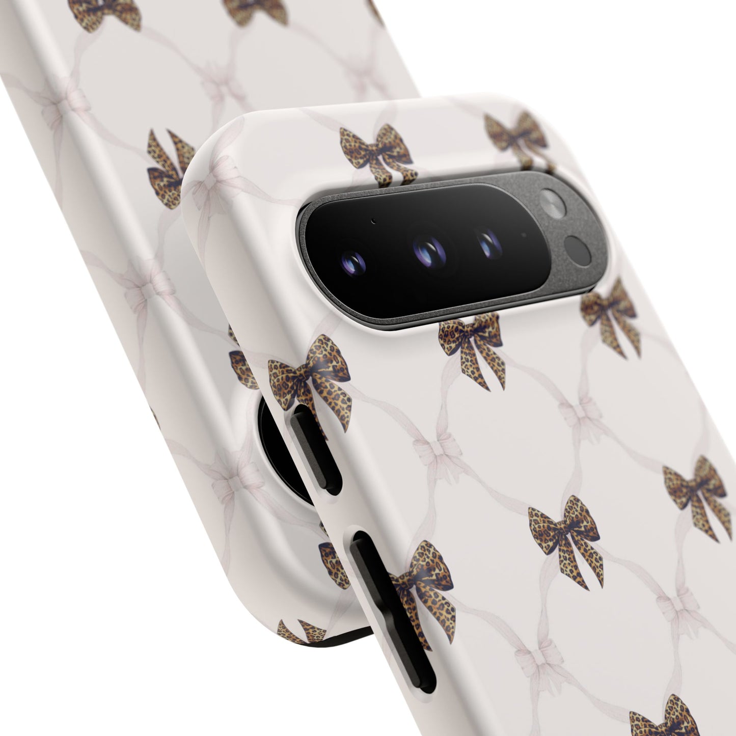 Chic Bow Pattern Phone Case | Elegant Clear Protective Case | Stylish iPhone & Samsung Cover - JGUS