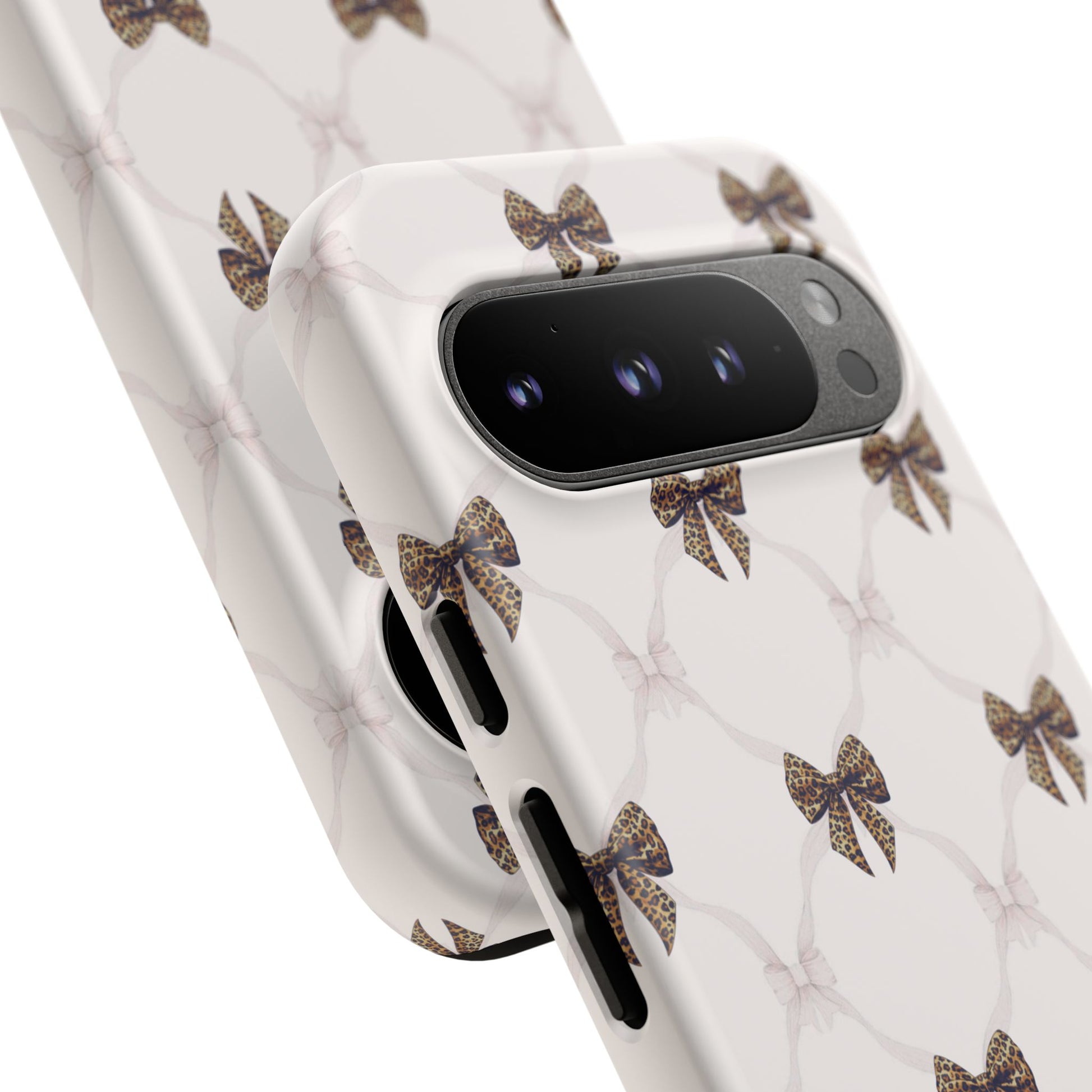 Chic Bow Pattern Phone Case | Elegant Clear Protective Case | Stylish iPhone & Samsung Cover - JGUS