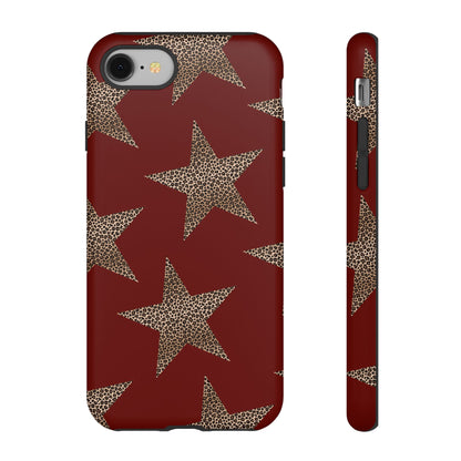 Leopard Star Luxe - Burgundy Edition | Aesthetic Coquette Phone Case for iPhone & Galaxy - JGUS