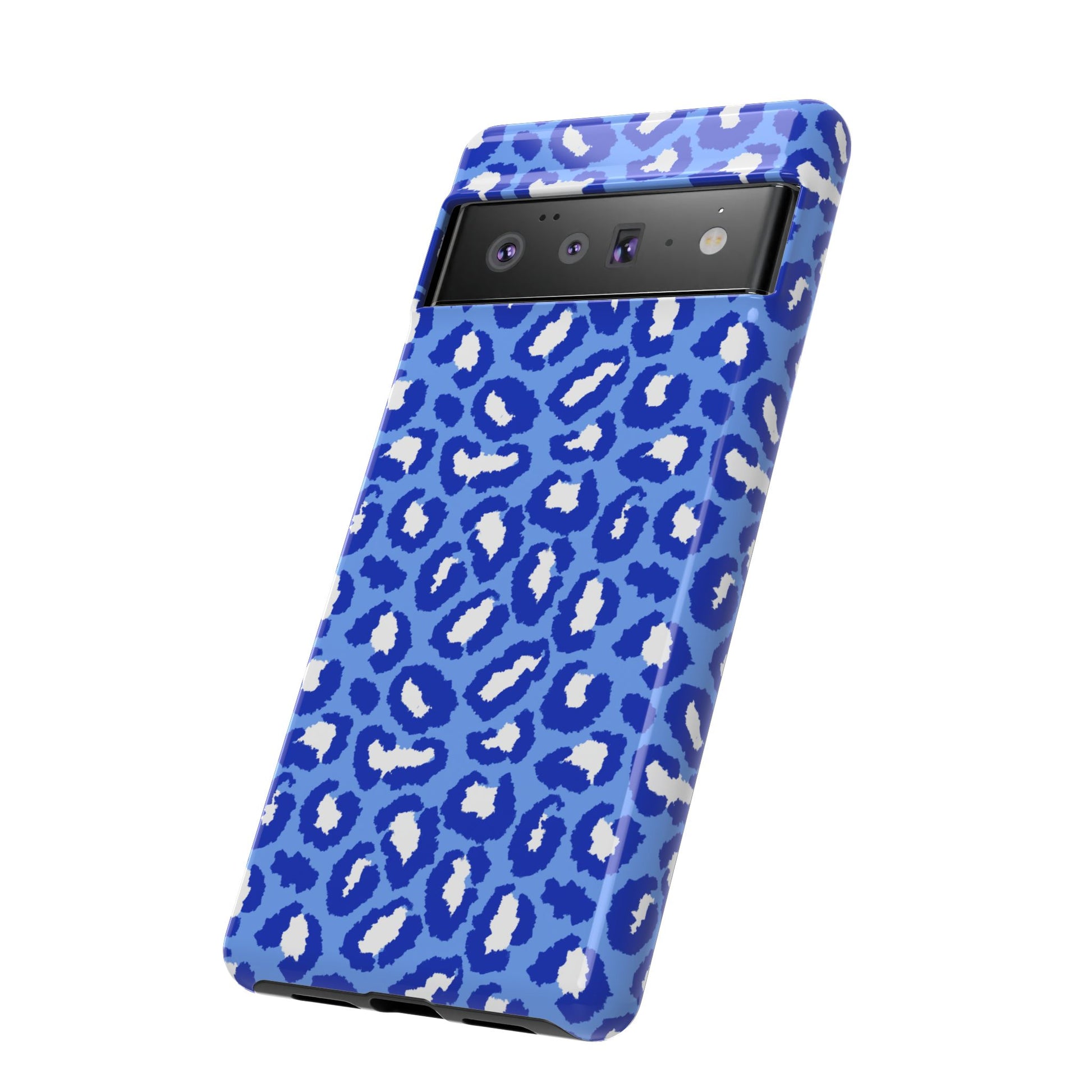 Leopard Vibes - Blue Edition Phone Case for iPhone & Samsung - Stylish & Durable Animal Print Case - JGUS