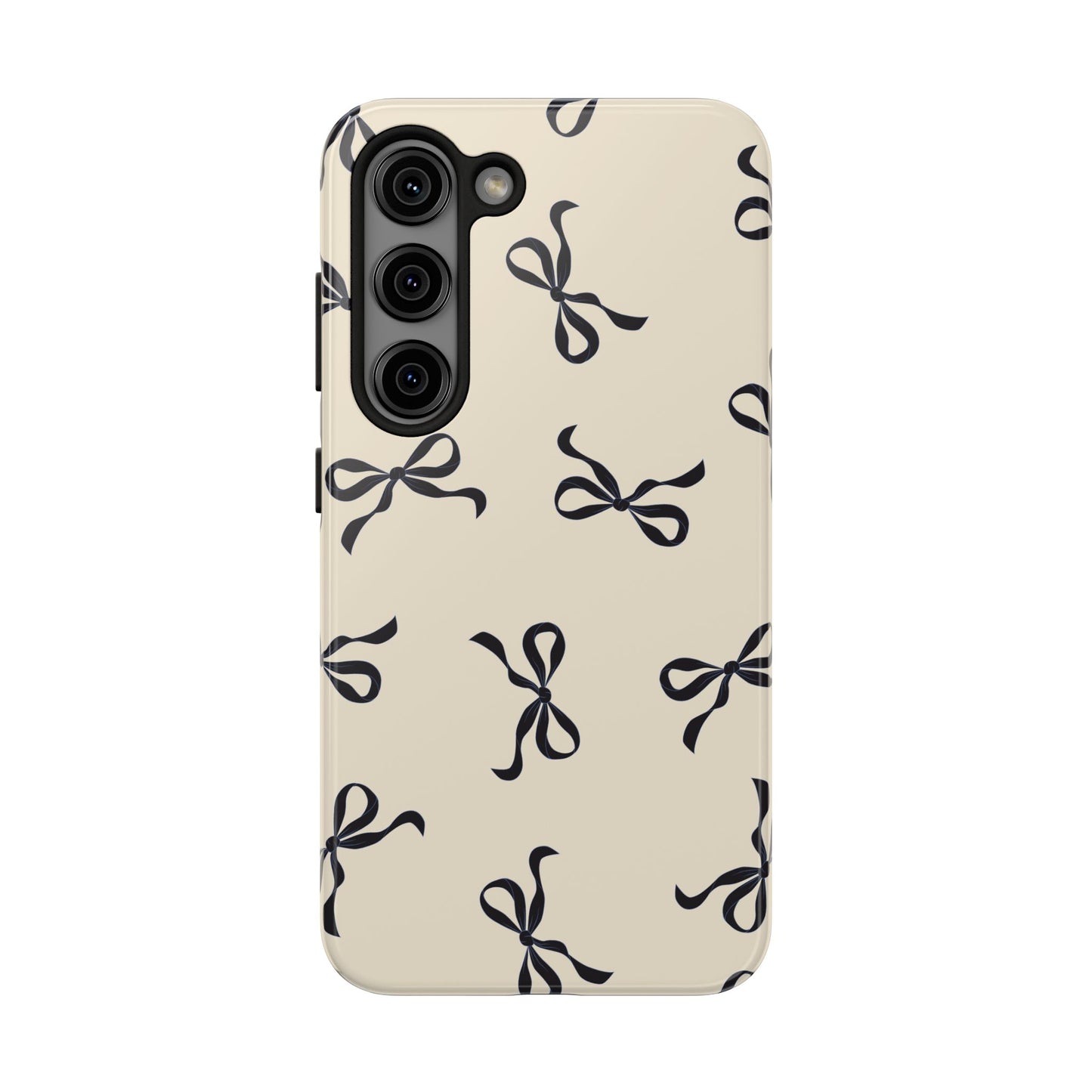 Beige and Black Bow Phone Case