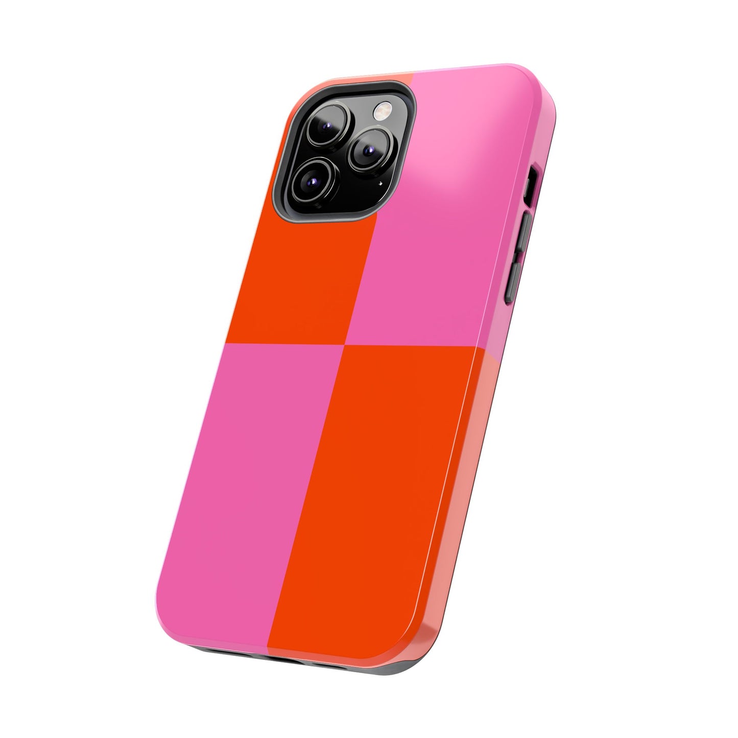 Plaid Sunset Orange & Pink Phone Case