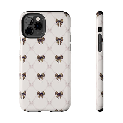 Chic Bow Pattern Phone Case | Elegant Clear Protective Case | Stylish iPhone & Samsung Cover