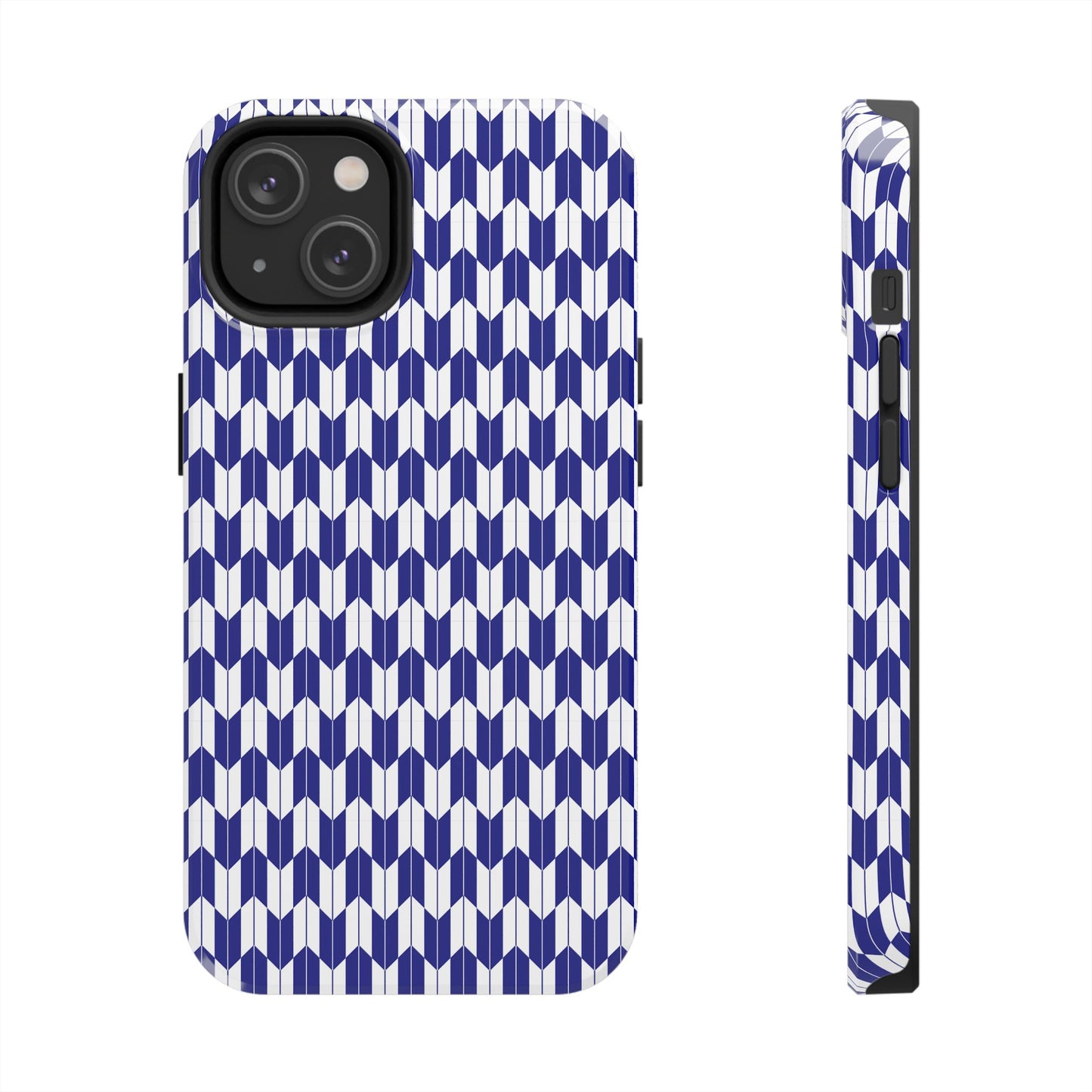 Blue Harmony Geometric Phone Case – Durable, Slim, and MagSafe Compatible