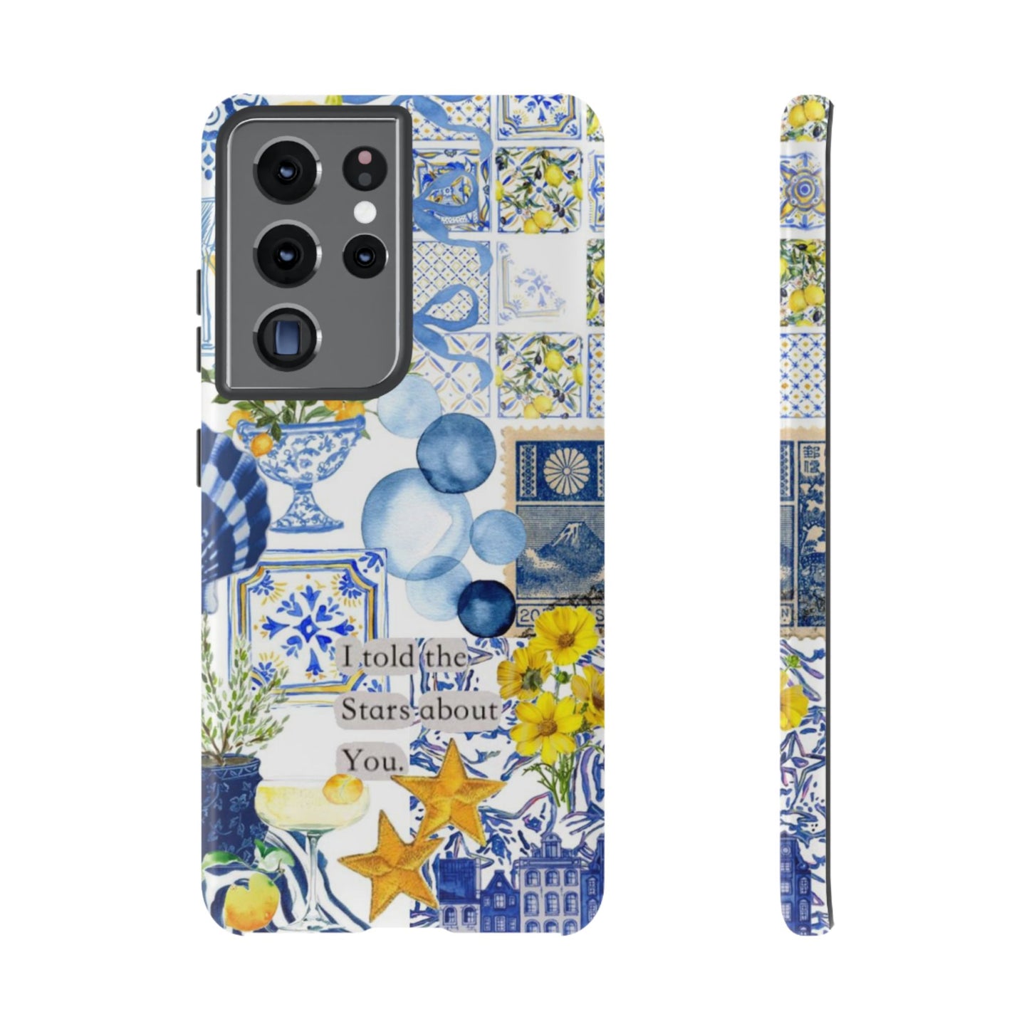 Lemon summertime collage Phone Case