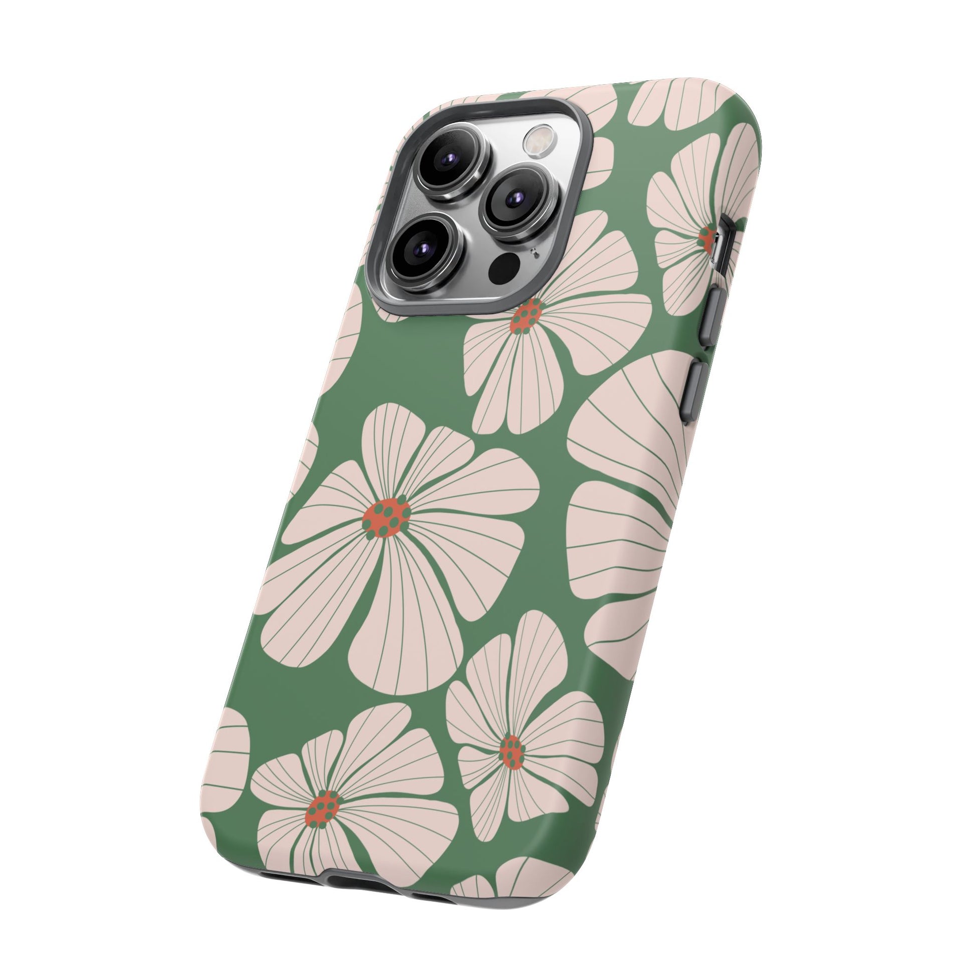 Retro Floral Abstract Phone Case – Vintage 70s & 80s Aesthetic for iPhone & Samsung - JGUS