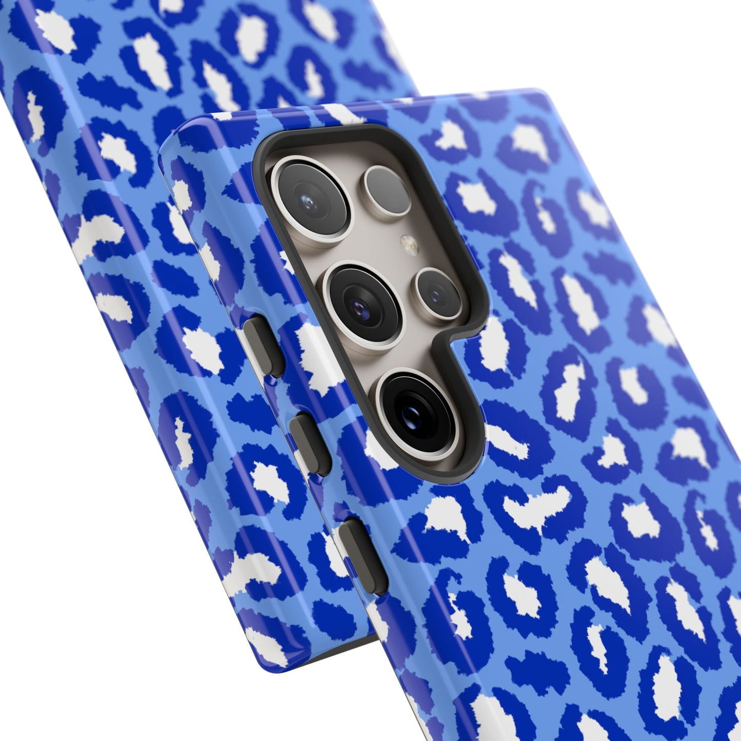 Leopard Vibes - Blue Edition Phone Case for iPhone & Samsung - Stylish & Durable Animal Print Case - JGUS