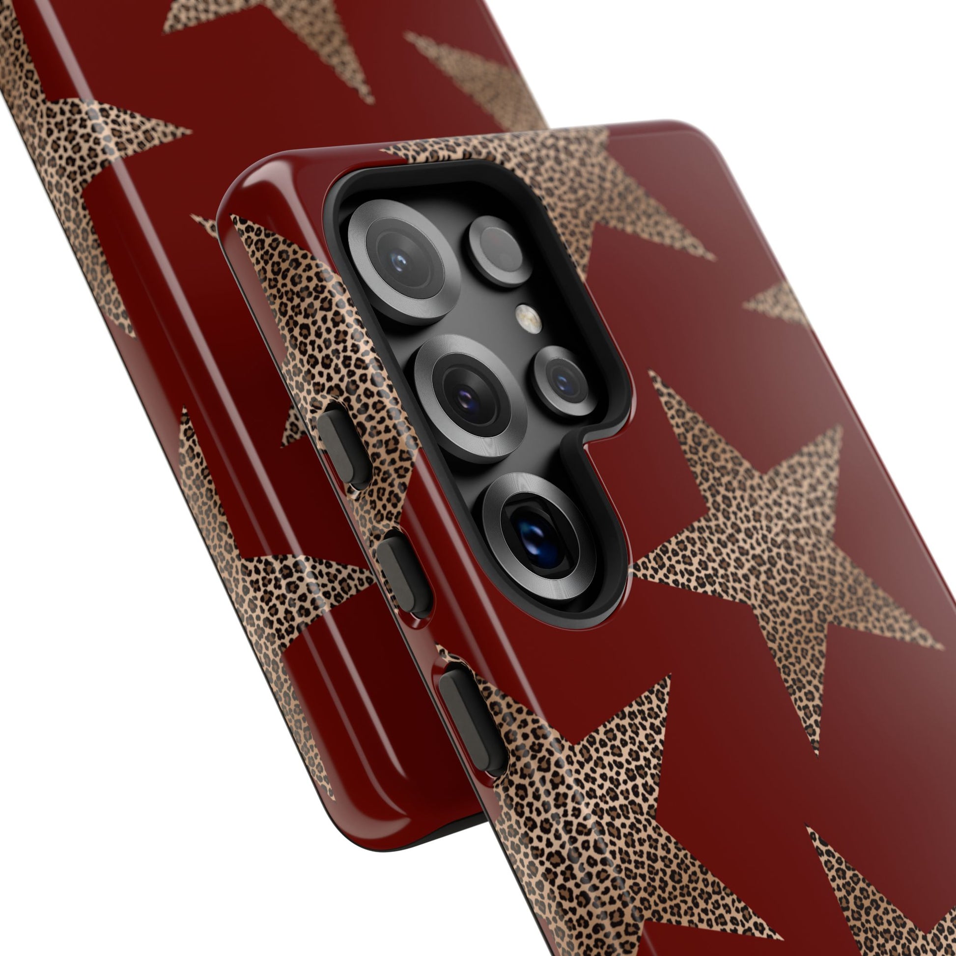 Leopard Star Luxe - Burgundy Edition | Aesthetic Coquette Phone Case for iPhone & Galaxy - JGUS