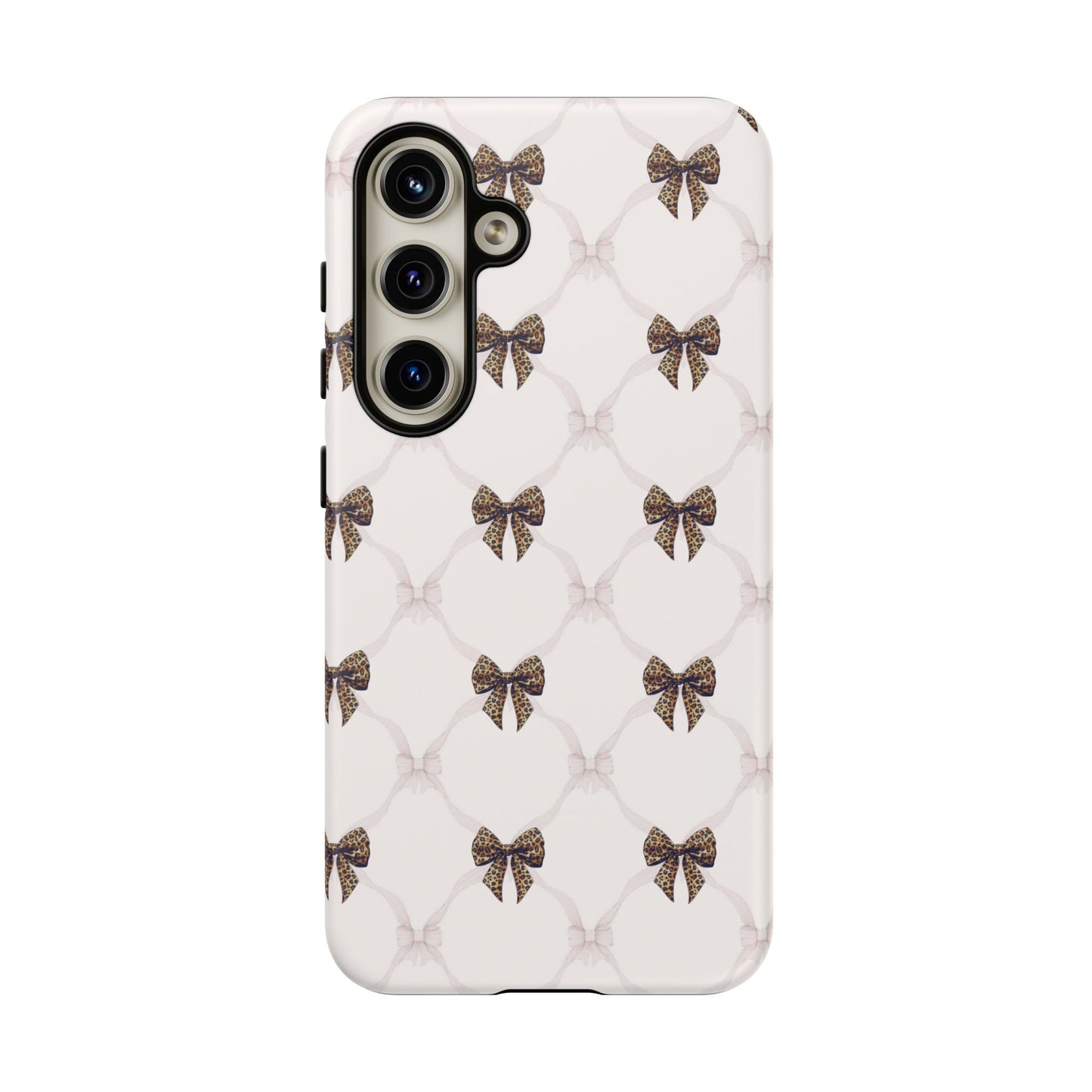 Chic Bow Pattern Phone Case | Elegant Clear Protective Case | Stylish iPhone & Samsung Cover - JGUS