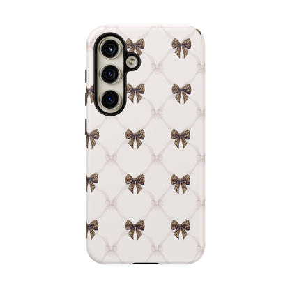 Chic Bow Pattern Phone Case | Elegant Clear Protective Case | Stylish iPhone & Samsung Cover - JGUS