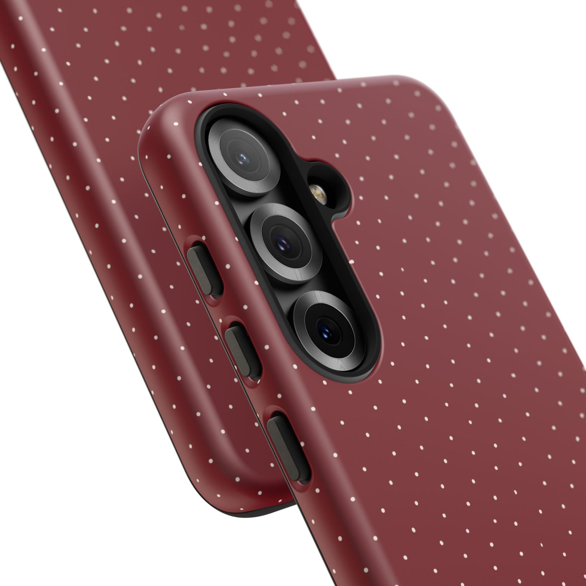 Burgundy  & White Dots Case - JGUS
