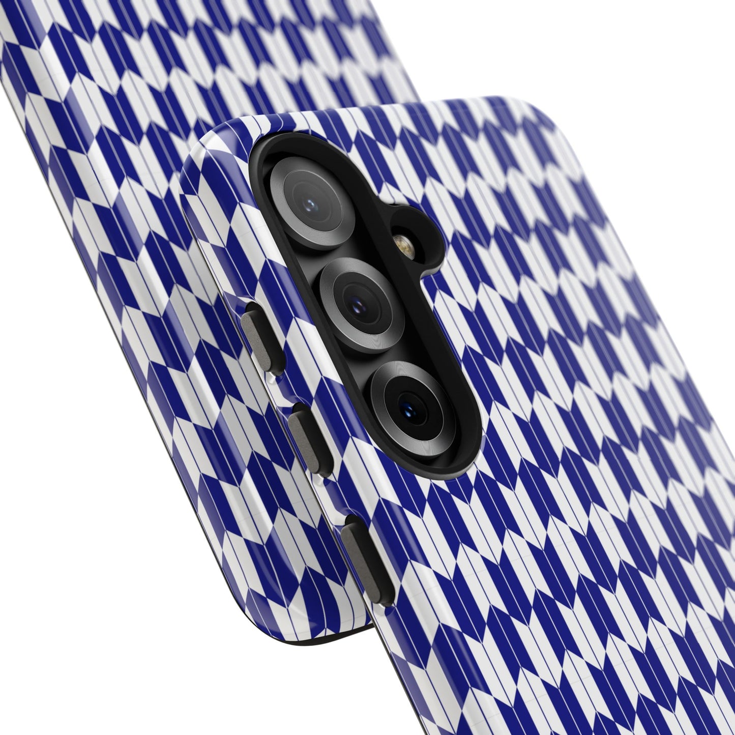 Blue Harmony Geometric Phone Case – Durable, Slim, and MagSafe Compatible