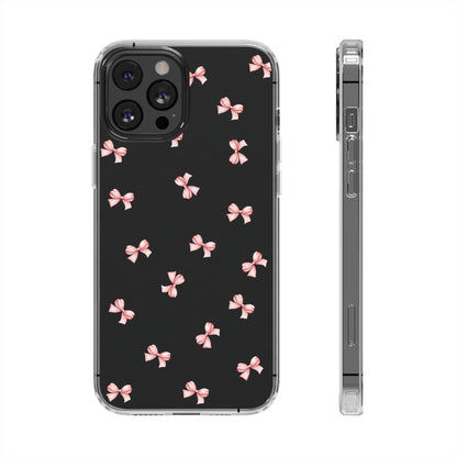 Pink Bow Dreams Clear Phone Case