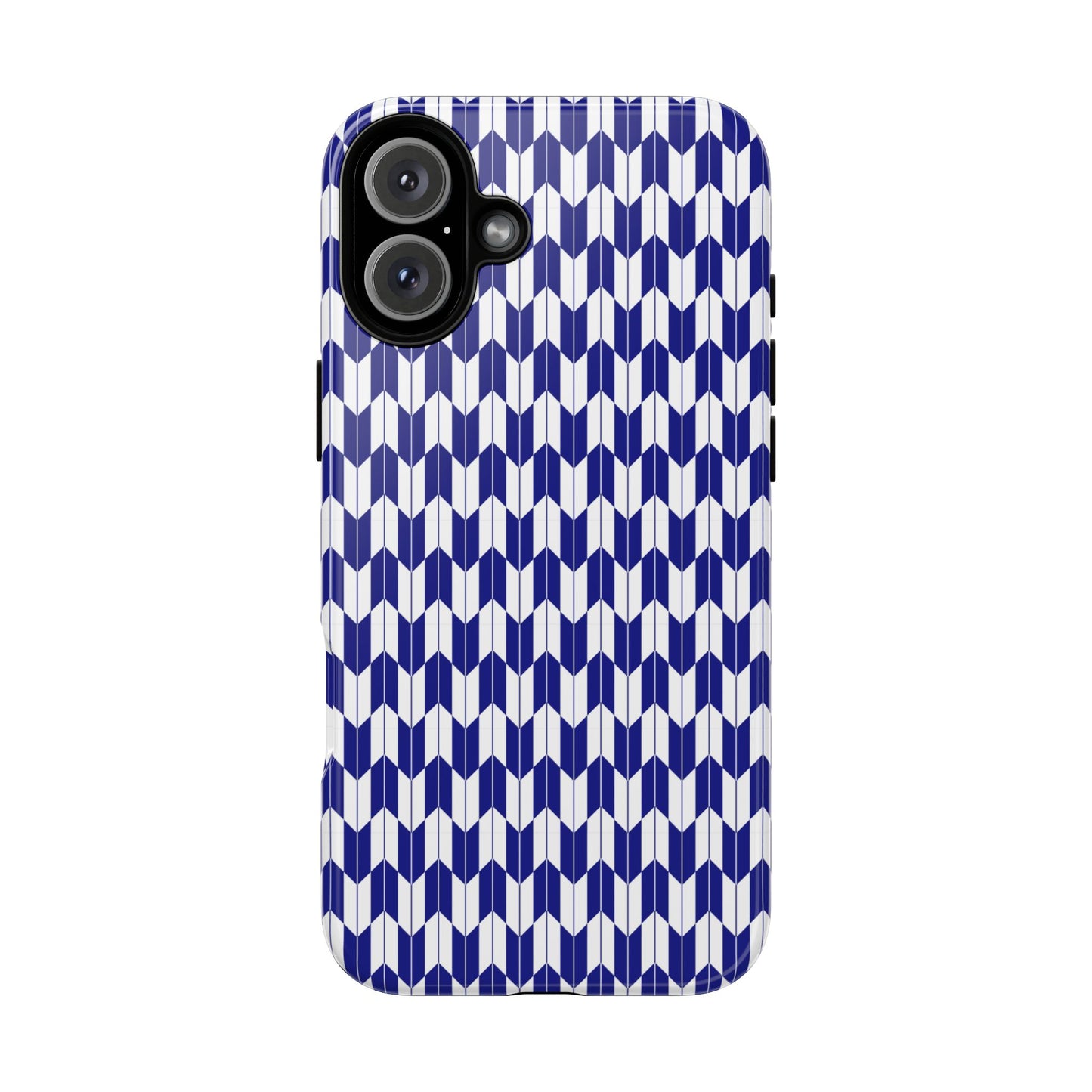 Navy Blue Geometric Phone Case for iPhone Samsung Pixel – Minimal Pattern Modern Aesthetic - JGUS