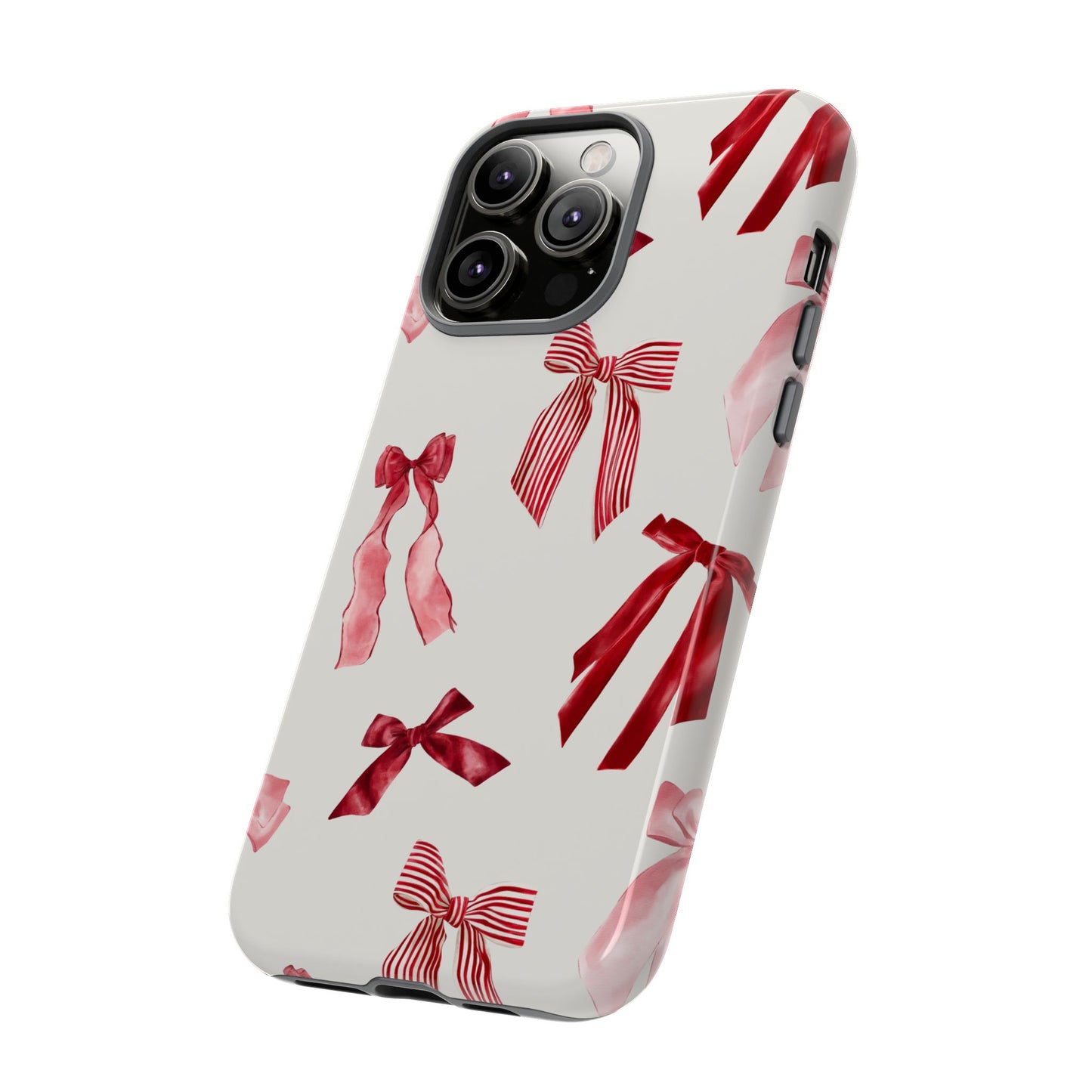 Burgundy Chic Bow Design Phone Case - JGUS