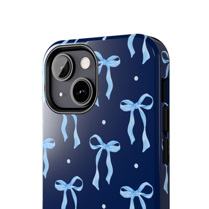 Bows and Blues Phone Case – Cute & Durable Bow Print Case for iPhone & Samsung