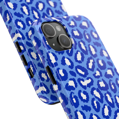 Leopard Vibes - Blue Edition Phone Case for iPhone & Samsung - Stylish & Durable Animal Print Case