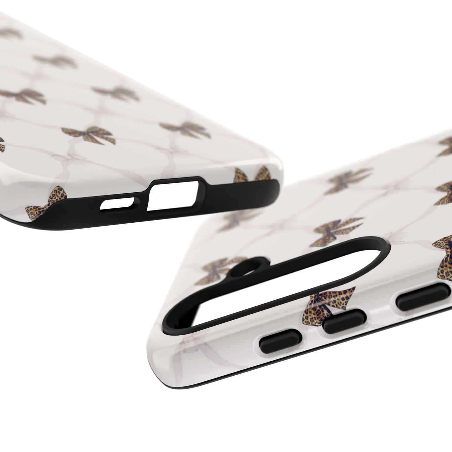 Chic Bow Pattern Phone Case | Elegant Clear Protective Case | Stylish iPhone & Samsung Cover - JGUS