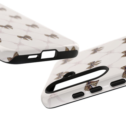 Chic Bow Pattern Phone Case | Elegant Clear Protective Case | Stylish iPhone & Samsung Cover - JGUS