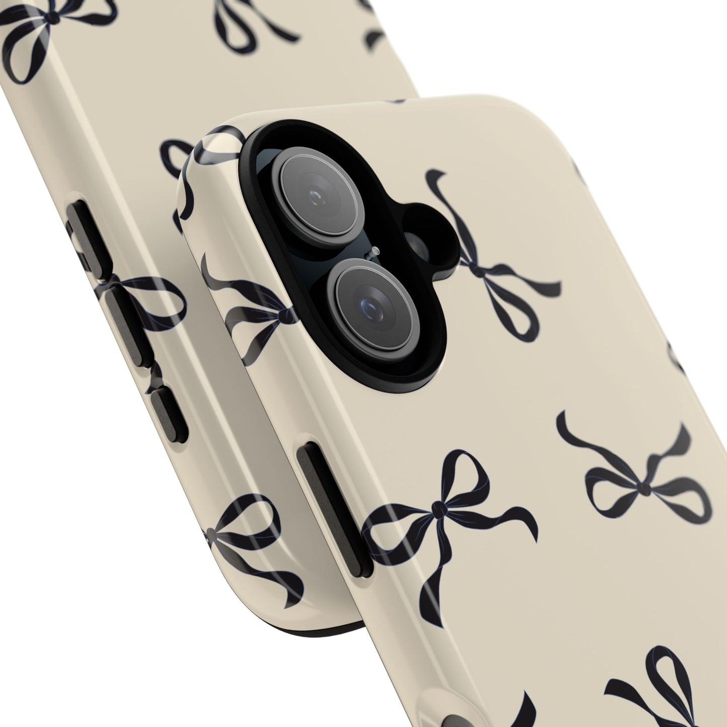 Beige and Black Bow Phone Case - JGUS