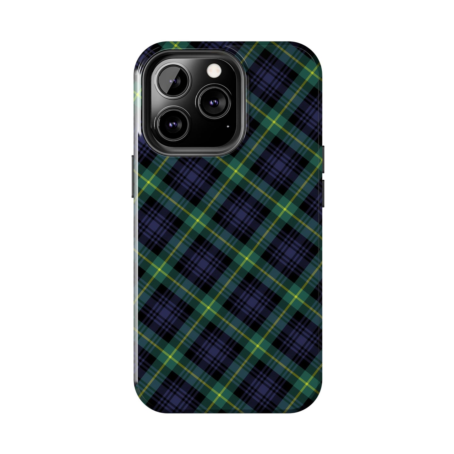 Jade Plaid Luxe Phone Case – Dual-Layer Protection for iPhone & Samsung