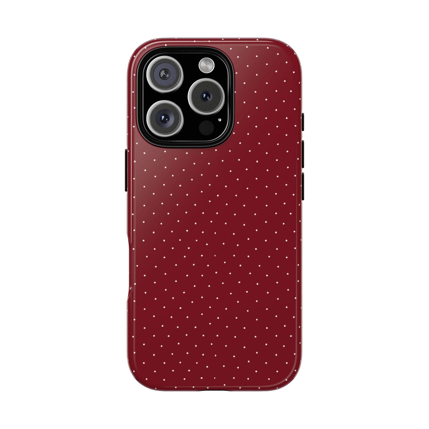 Burgundy  & White Dots Case - JGUS