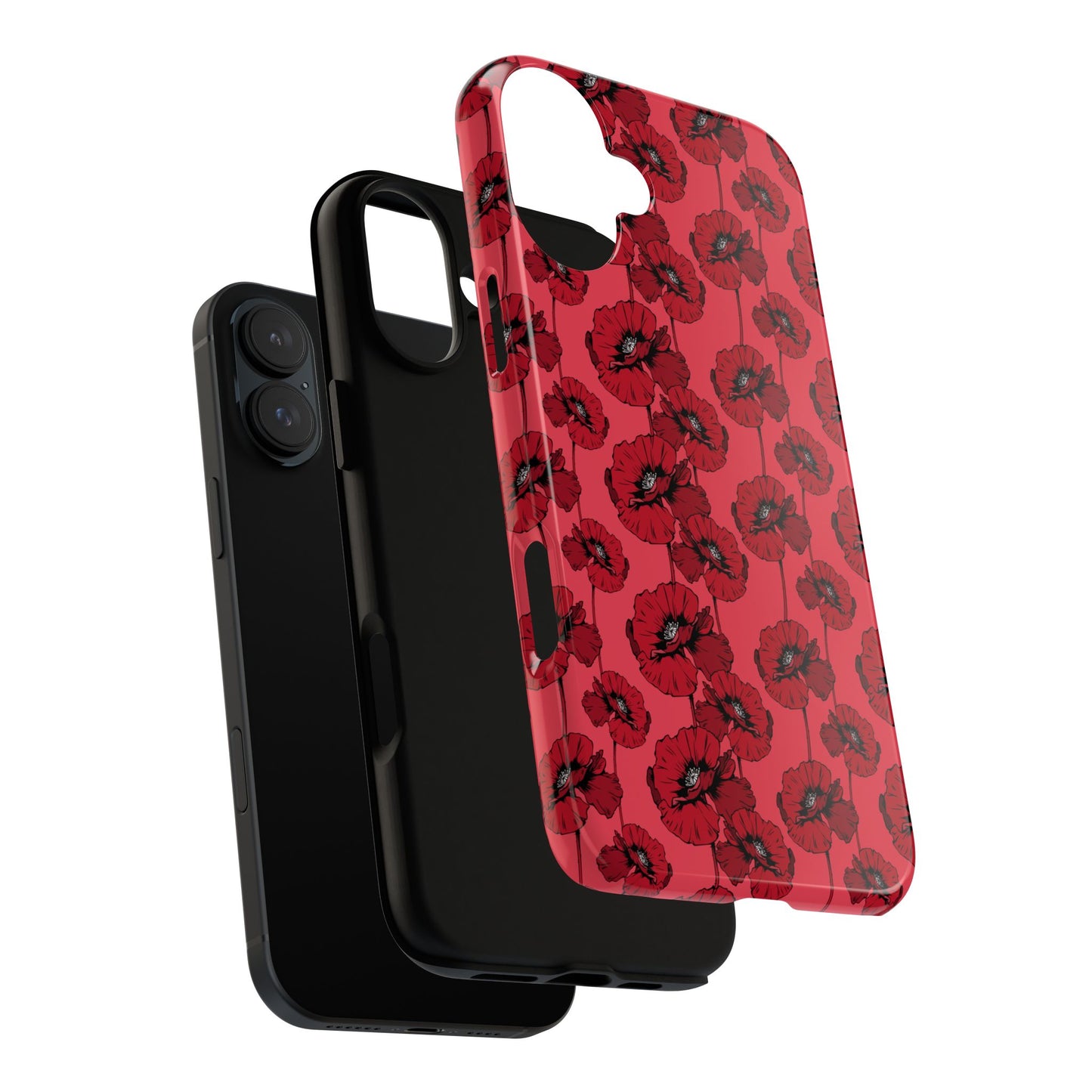 Red Poppy Phone Case for iPhone, Samsung & Google Pixel – Bold Floral Statement Aesthetic - JGUS